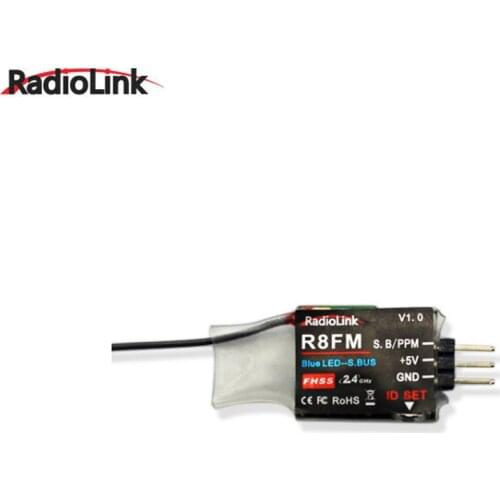 Original Radiolink R8FM Mini 2.4G 8 Channels 8CH Receiver FHSS for T8FB Support S-BUS PPM