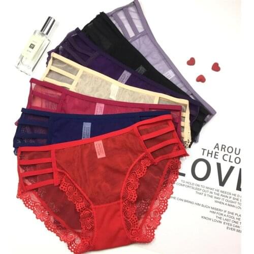 Jian Peng 8colors Sexy Lace Panties Soft Breathable Briefs Women Underwear Ladies Panty Transparent Tempting Low-Rise Lingerie
