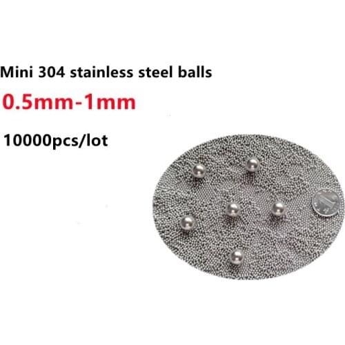 10000pcs high precision Mini 304 stainless steel balls 0.5mm 0.6mm 0.7mm 0.8mm 0.9mm 1mm bearing ball