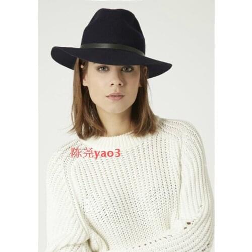 Lady 100% Wool Hat Spring English British Style Classic Hat with Bowler Hat Women Elegant Wool Felt Bowler Fedora Hat B-4057