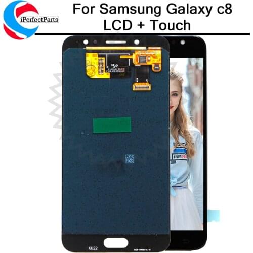 Super AMOLED 5.5" For SAMSUNG GALAXY C8 LCD C7100 Display Touch Screen Digitizer Assembly C710F Replacement For SAMSUNG C8 LCD