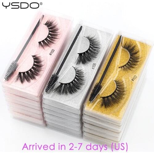 YSDO Wholesale Lashes 5/10/20/50/100PCS Mink Eyelash 3D Natural Soft Mink False Lashes Volume Fake Lashes Makeup Thick Faux Cils