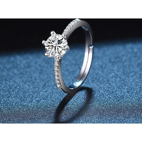 YWSHK Love Cute Wedding Engagement Rings for Women Micro Pave CZ Crystal Sliver Color Fashion Adjustable Jewelry A Drop Shipping