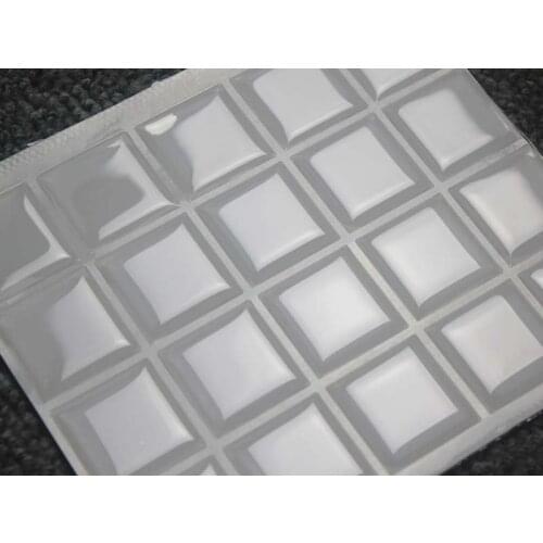 500pcs 19/20/25/25.4/30mm Square Clear Epoxy Sticker Clear Epoxy Domed Cups For Manual DIY Jewelry Craft Making