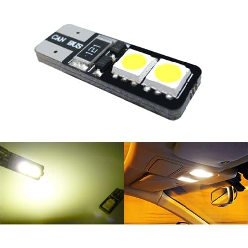 T10 194 168 W5W Car LED Bulbs 4 SMD 5050 Side Wedge Light Instrument Panel Lamp Canbus Error Free White Warm White DC 12V