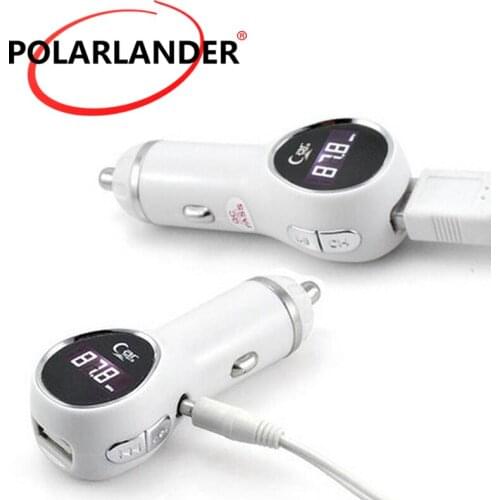 Bluetooth Car Kit FM Transmitter MP3 Player 3.5mm Audio AUX TF card Slots Dual USB Car Charger For Smartphone GPS