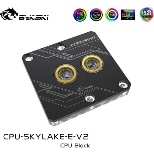 Bykski CPU Water Block use for INTEL LGA3647 / SKYLAKE Socket / Copper Radiator Block Liquid Cooling System / Metal Cover Black