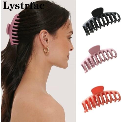 Lystrfac Large Hair Claw Hair clip for Women Barrette Bath Clip Ponytail Clip Girls Headdress Simple Hair Accessories Gift
