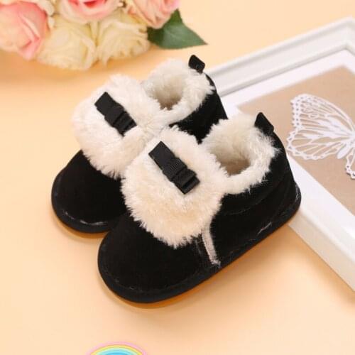 Baby Boots Winter 0-18 Months Men And Womens Baby Shoes Rubber Sole Plus Cotton Snow Boots Toddler Shoes