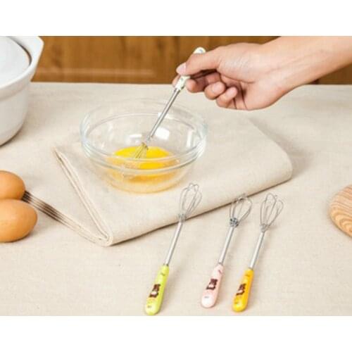 1 Piece Stainless Steel Egg beater manual household handheld stainless steel mini egg beater beat egg beater cream