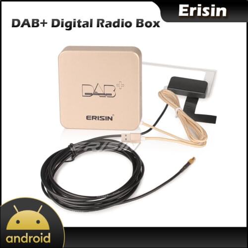 Erisin ES364 DAB Digital Radio Box Aerial Amplified Antenna for Android 7.1/8.1/9.0/10.0 Car Radios