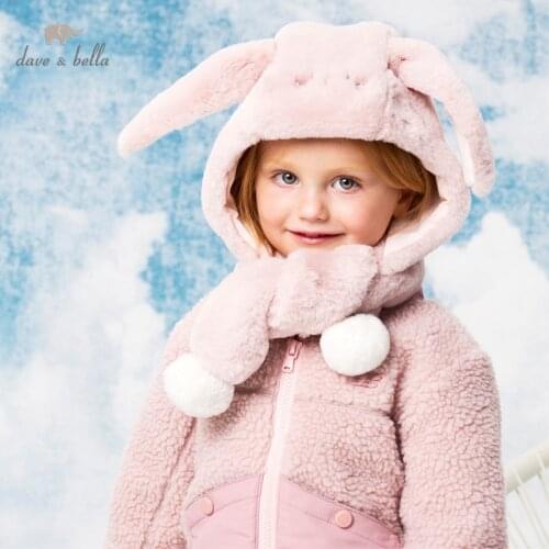 DBM15617 dave bella winter new born baby girls cute bunny hat girls boys fashion knitted cap