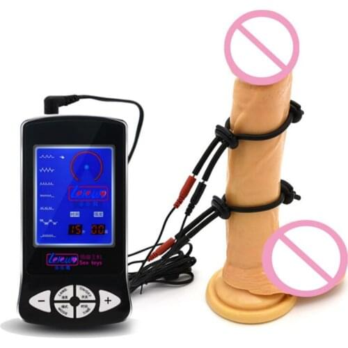 Estim Sex Electrodes Men Gay Electro Ejaculation Orgasm Prostate Massager Stimulator