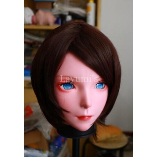 JW 24) Carton Anime CG Kigurumi Mask Cosplay Full Head Mask Kigurumi Diffuse Exhibition Crossdresser Halloween Cospaly Mask