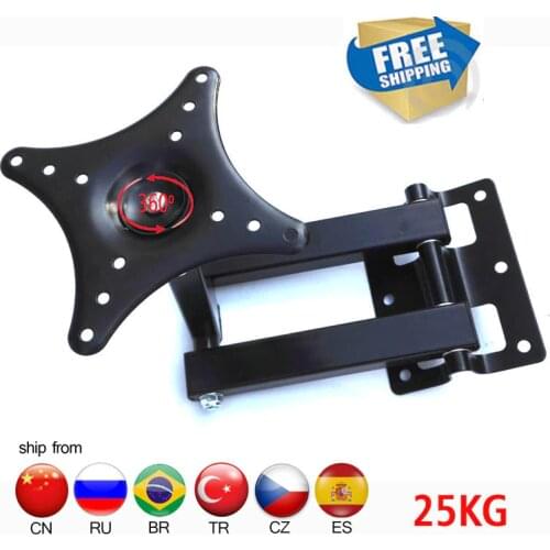 LCD-123R 360 rotate folding arm Universal LED TV Wall Mount PC Monitor TV Holder Rotated LCD Wall Bracket Tilt Swivel Plasma