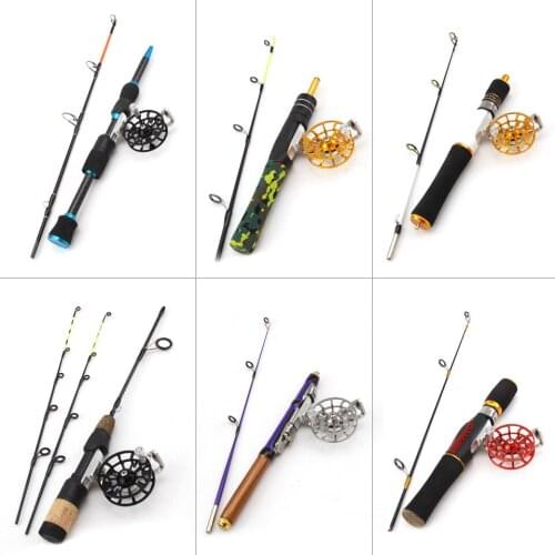 Multifunction Winter fishing ice fishing rod and Ice fishing reel set Travel fishing fish Tackle Carbon Fiber carp pole