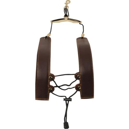 Soft PU Leather Saxophone Shoulder Strap for Saxophone Replacement Coffee