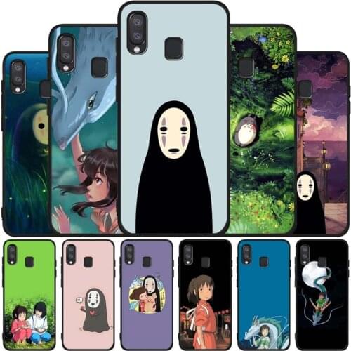 Cartoon Spirit Away Black Soft Phone Case For Samsung A10 A20 A30 A40 A50 A70 A21 A31 A51 A71 A41 A32 A42 S52 A72 A6 2018