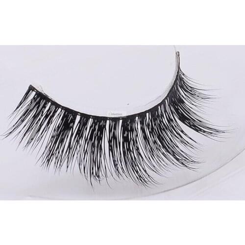 1 pair Mink Eyelashes Nature Black False Eyelashes Cross Fake Hand made Eye Lashes Extension accessory Makeup tools