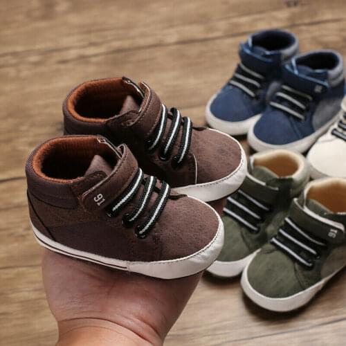 New Fashion Newborn Infant Baby Boys Girls Sneakers Leather Sports Crib Shoes Casual Soft First Walker Prewalkers Trainers 0-18M