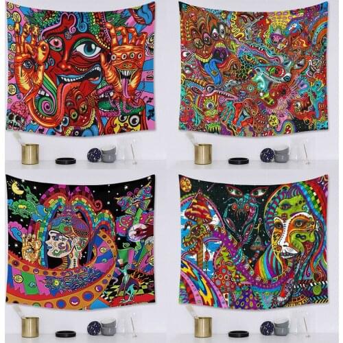 New Fashion Hippie Abstract Print Decor Mandala Tapestry Wall Hanging Bohemian Room Decor Witchcraft Tapestry