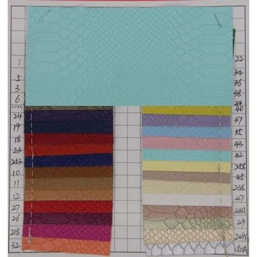 Wholesale semi-PU leather synthetic snake leather fabric faux leather material
