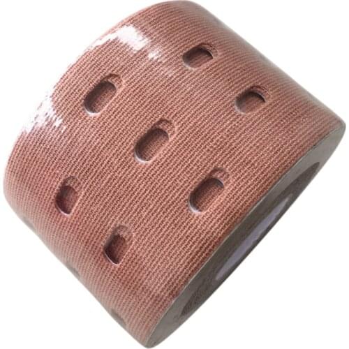 1 Roll Perforated Adhesive Kinesiology Tapes Elastic Muscle Protection Athletes Breathable Gym Sports Knee Protector Kneepads