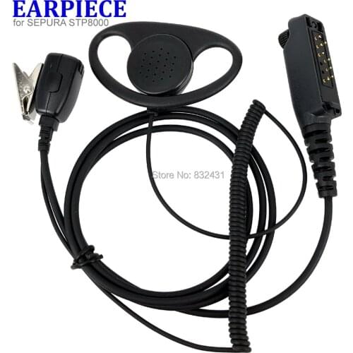 PTT Earpiece Headset Mic for SEPURA STP8000 STP8030 STP8035 STP8038 STP8040 STP8080 Walkie Talkie Two Way Radio