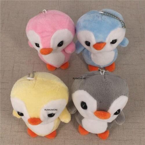 Size 11CM Approx. , New Small Stuffed Toy IN 4Colors - Animal Plush Keychain Penguin Doll