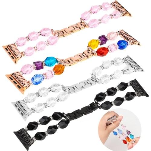 Resin Strap Steel Watchband for apple watch band 42 mm 40mm 44mm 38 iWatch Series 6 5 4 3 2 Wrist Replacement Bracelet Accessori