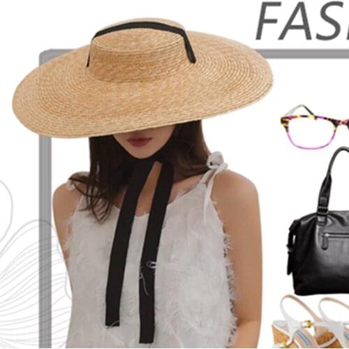 2021 Womens Summer Hat Big Brim Sunscreen Retro Beach Straw Hat Elegant Caps Women Vacation Sun Hat Fisherman Hat Bucket Hat