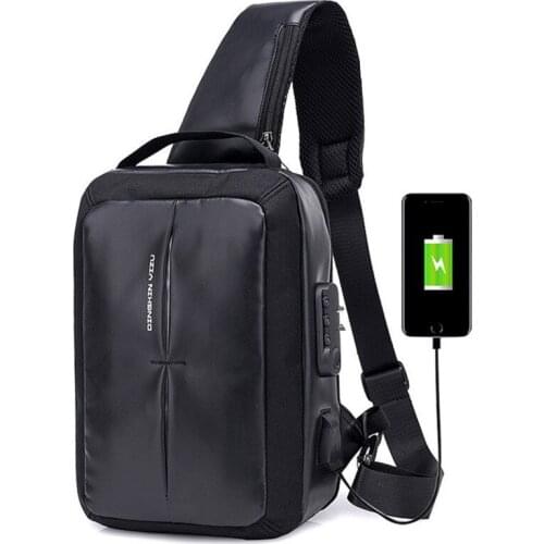 New Male shoulder Oxford cloth Diagonal packa Crossbody waterproof Casual messenger bags Male USB charging Multifunction Handbag