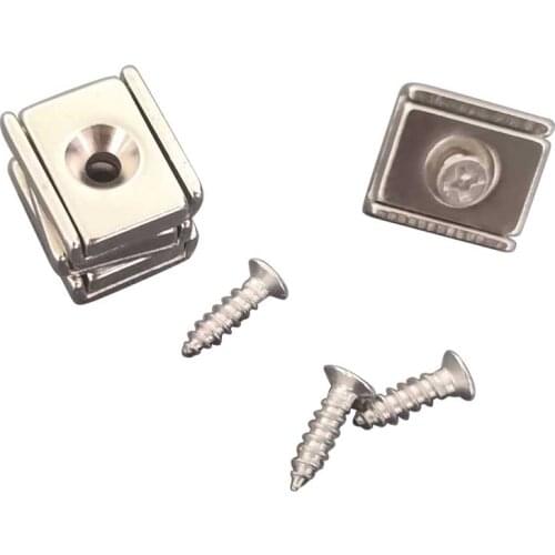 8pcs Block 15*13.5*6mm N52 Super Powerful Neodymium Magnet with M3 Countersunk Hole Magnetic Holder Catch Door Magnets