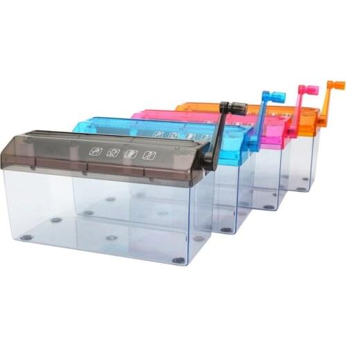 Mini Shredder Small Desktop Hand-cranked A4 Paper Shredder Office Household Manual Crusher Documents Handmade Cutting Machine