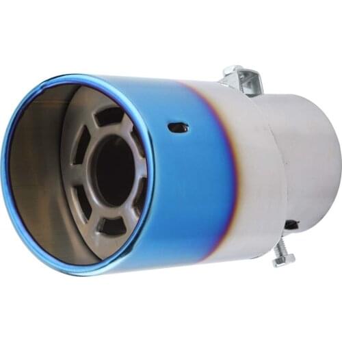 VODOOL Unvieral Car Exhaust Muffler Tip 2 inch Inlet Slant Cut Bolt-on Stainless Steel Tailpipe Tip Burnt Blue Accessories