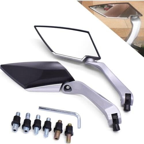 For Yamaha XJR400 Tenere 700 TENERE MXT850 Niken GT FZR400 Motorcycle Mirror Scooter E-Bike Back Side Rear View Mirrors Black