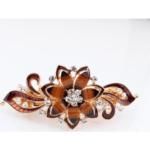 Woman Spring Clip Flower Head Wear Epoxy Hairpin Retail Hair Accessories Fashion Jewelry Nickel-free