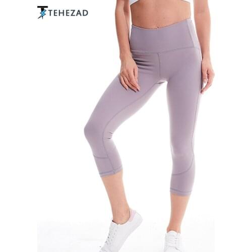 TEHEZAD Women Yoga Pants Sport Tights High Waist Fitness Plus Size Leggings Gym Push up Elastic Butt Lift Running Sportwear