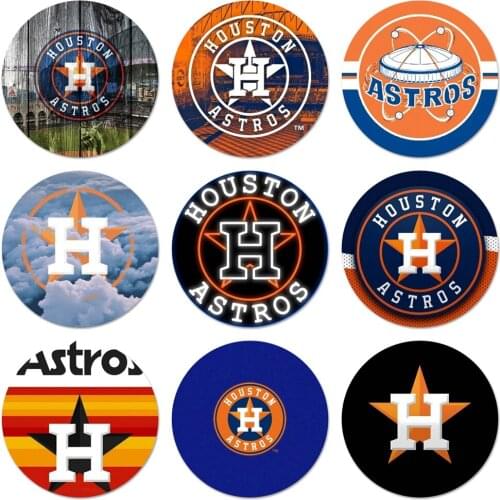58mm Houston Astros logo Icons Pins Badge Decoration Brooches Metal Badges For Clothes Backpack Decoration
