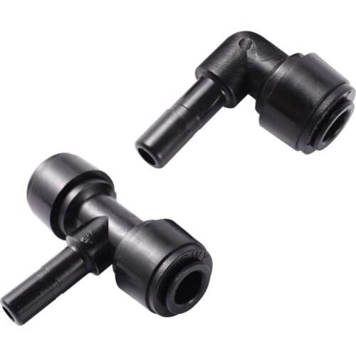 1/4'' Pipe Tee Plug Elbow Quick Connector Garden Misting System Water Connectors Aquarium Reverse Osmosis System Fittings 5 Pcs