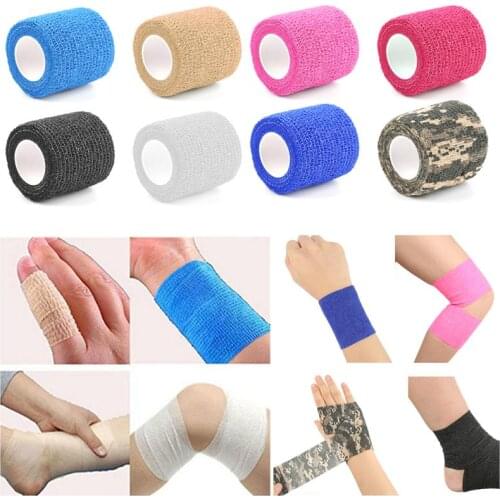 1PC Self-Adhesive Elastic Bandage Colorful Soft Non-woven Medical Health Care Gauze Tape Elastoplast For Knee Support Pads