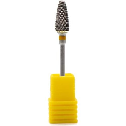 1pc Bullet Tungsten Carbide Nail Drill Bit 3/32" Foot Cuticle Clean Burr For Manicure Nail art Drill Accessories Gel