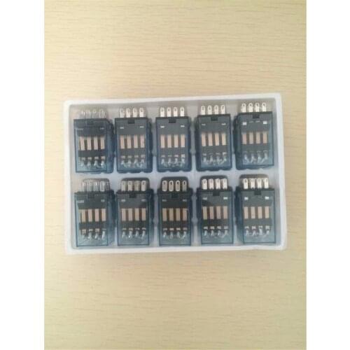 10pcs Mini Relay MY4NJ 14 Pin 5A With LED Intermediate Relay 12VDC 24VDC 110VAC 220VAC