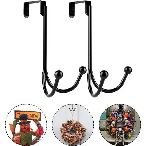 2pcs Halloween Garland Hooks Fashion Hook Holder Shelf Towel Hanger Bathroom Rack Hook Metal Flat Multi-purpose Storage Hook