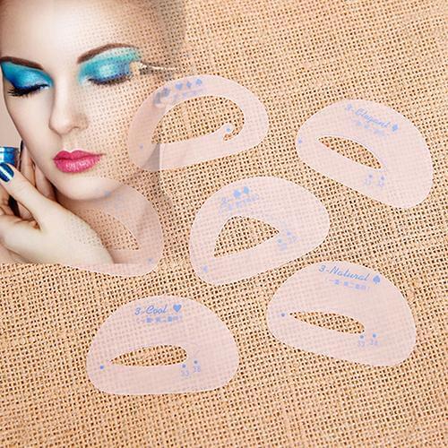 6Pcs Smoky Eyeshadow Model Stencil Applicators Guide Template Makeup Beauty Tool