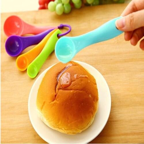 ANGRLY Milk Powder Spoon PP Plastic Round 5 Pieces of Milk Powder Quantitative Tea Salt Seasoning Coffee Home Spoon Christmas