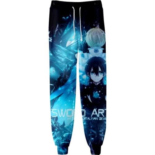 Sword Art Online Yuki Asuna Pants Men Women Fitness Joggers High Street Trousers SAO Kirito Kirigaya Kazuto Anime Sweatpants