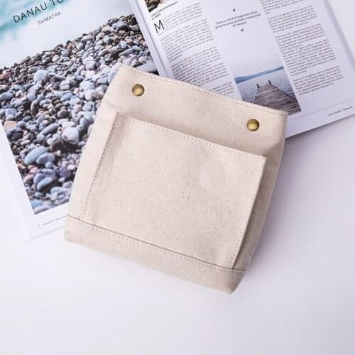 Canvas Mini Pouch Womens Bag Storage Bag Lined Bag Medium Bag Multifunctional Finishing Bag