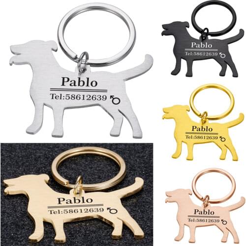 New Dog Tag Personalized Pet Puppy Cat ID Tag Custom Dog Collar Accessories Customized Name Phone Number Tag for Dogs Cats