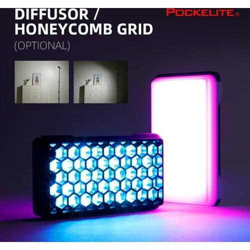 FalconEyes 12W RGB LED Mini Pocket On Camera Light With 16 Special-Effects Modes Portable For Video/Photo/Product Photography F7